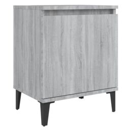 Berkfield Home Bed Cabinet with Metal Legs Grey Sonoma 40x30x50 cm - Size: 40 x 30 x 50 cm - thumbnail 2