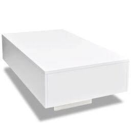 Berkfield Home Coffee Table High Gloss White - thumbnail 2