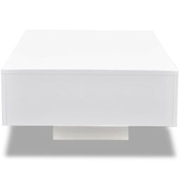 Berkfield Home Coffee Table High Gloss White - thumbnail 3