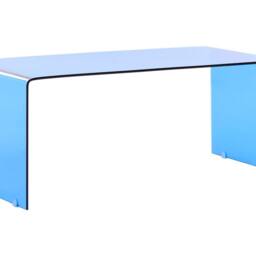 Wyld and Coco Vogui Tempered Blue Glass Coffee Table - 100 x 50 cm - thumbnail 2