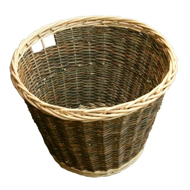 Red Hamper Wicker Round Rustic Log Basket in Brown - image 1