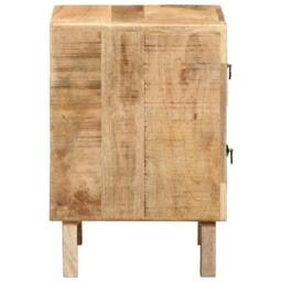 Berkfield Home Bedside Cabinet 2 pcs 40x32x46 cm Solid Wood Rough Mango in Brown - Size: 40 x 32 x 46 cm - thumbnail 3