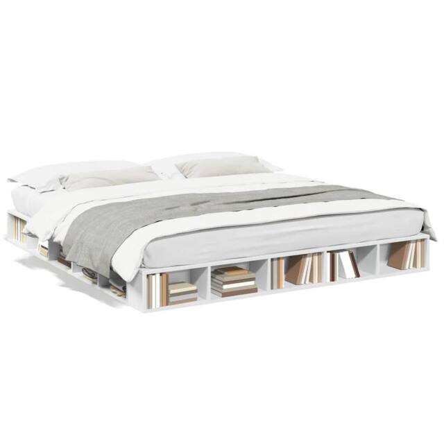 Berkfield Home Bed Frame without Mattress White 180x200 cm Super King - image 1