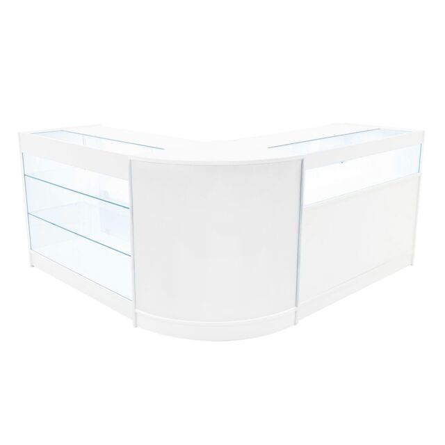 Monstershop Triton LED Shop Counter Set K1200, B1200 & CM60 - White