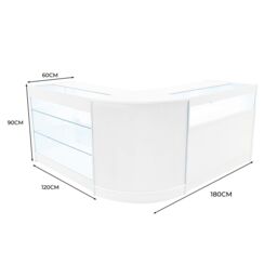Monstershop Triton LED Shop Counter Set K1200, B1200 & CM60 - White - thumbnail 3