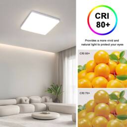 Goeco Square LED Ceiling Light 43W IP44 4500K for Bathroom Living Room 30cm in White - thumbnail 8