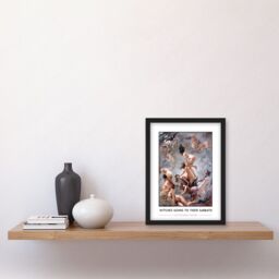 Artery8 Luis Ricardo Falero Witches Going To Their Sabbath Painting Artwork Framed Wall Art Print A4 in Black - thumbnail 2