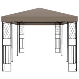 Berkfield Home Gazebo 6x3 m Taupe Fabric in Beige - thumbnail 3