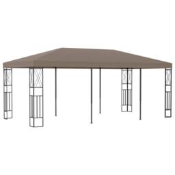 Berkfield Home Gazebo 6x3 m Taupe Fabric in Beige - thumbnail 2