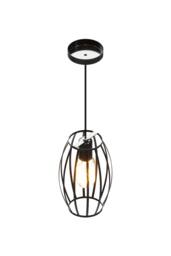 Living and Home Single-Light Black Iron Pendant Light - thumbnail 5