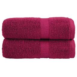 Berkfield Home Premium Soap Towels SOLUND 2pcs Bordeaux 30x30cm 600gsm in Wine - thumbnail 2