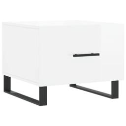 Berkfield Home Coffee Tables 2pcs High Gloss White 50x50x40 cm Engineered Wood - Size: 50 x 50 x 40 cm - thumbnail 5