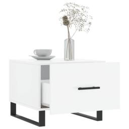 Berkfield Home Coffee Tables 2pcs High Gloss White 50x50x40 cm Engineered Wood - Size: 50 x 50 x 40 cm - thumbnail 4