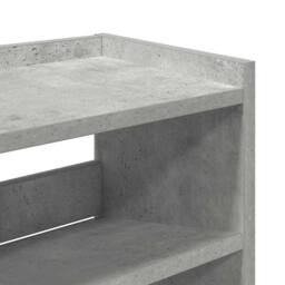 Berkfield Home Shoe Rack Concrete Grey 80x25x100 cm Engineered Wood - Size: 80 x 25 x 100 cm - thumbnail 7