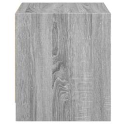 Berkfield Home Bedside Cabinets with Glass Doors 2 pcs Grey Sonoma 35x37x42 cm - Size: 35 x 37 x 42 cm - thumbnail 8