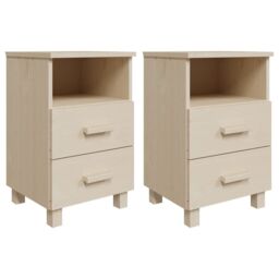 Berkfield Home Bedside Cabinets HAMAR 2 pcs Honey Brown 40x35x62 cm Solid Wood - Size: 40 x 35 x 62 cm - thumbnail 2