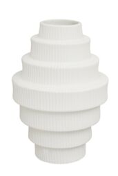 Orsina Modern Design Large Vase, Versatile & Stylish Flower Ceramic vase, Lightweight Vase For Flowers in White - thumbnail 3