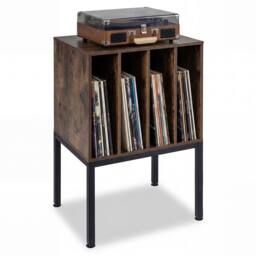 Costway Record Player Stand Turntable Stand w/Vinyl Storage Shelves in Brown