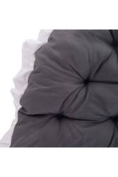 Living and Home Ruffled Tufted Princess-Style Bed Backrest Pillow in Dark Grey - Size: 50 cm x 100 cm - thumbnail 6