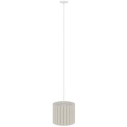 Havendro Linen Pendant Light, E27 Lampshade for Living Room, Bedroom, White - thumbnail 1