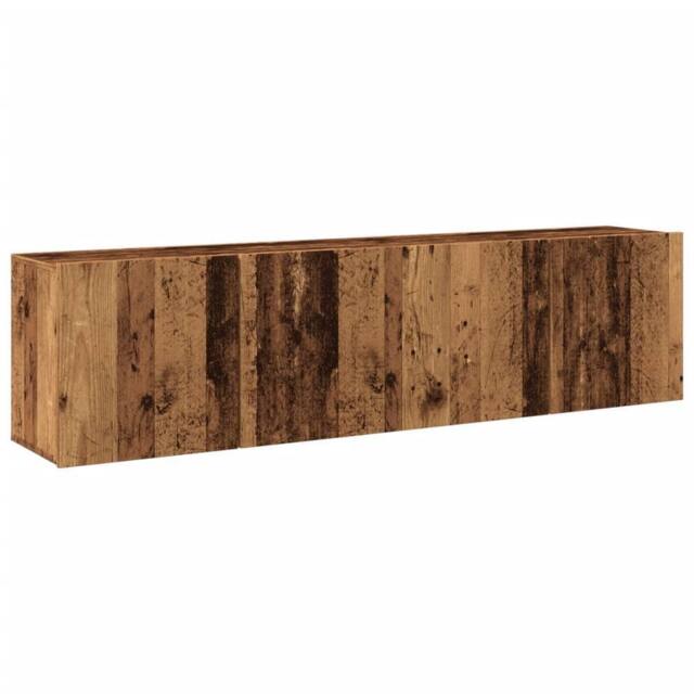 Berkfield Home TV Cabinets Wall-mounted 2 pcs Old Wood 80x30x41 cm in Brown - Size: 80 x 30 x 41 cm - image 1