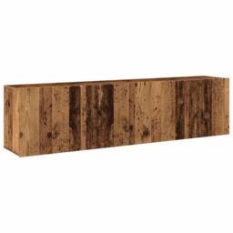 Berkfield Home TV Cabinets Wall-mounted 2 pcs Old Wood 80x30x41 cm in Brown - Size: 80 x 30 x 41 cm - thumbnail 1