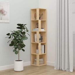 Berkfield Home Corner Cabinet Sonoma Oak 33x33x164.5 cm Engineered Wood in Brown