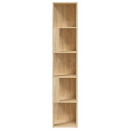 Berkfield Home Corner Cabinet Sonoma Oak 33x33x164.5 cm Engineered Wood in Brown - thumbnail 5
