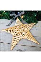 Netagon Natural Wicker Christmas Star in Light Beige - thumbnail 3