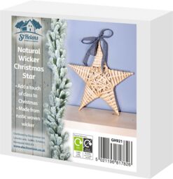 Netagon Natural Wicker Christmas Star in Light Beige - thumbnail 6