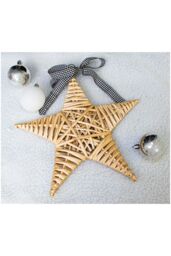 Netagon Natural Wicker Christmas Star in Light Beige - thumbnail 5