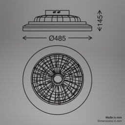 BRILONER Star Cover RGBIC CCT LED Ceiling Light With Fan in White - thumbnail 6