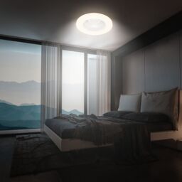 BRILONER Star Cover RGBIC CCT LED Ceiling Light With Fan in White - thumbnail 4