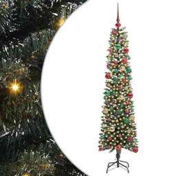 Berkfield Home Artificial Christmas Tree with Stand Green 50.5 x 50.5 x 180 cm - thumbnail 2