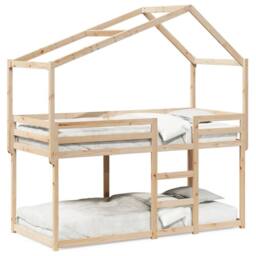 Berkfield Home Bunk Bed without Mattress 90x200 cm Solid Wood Pine in Brown - thumbnail 2