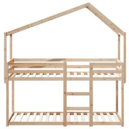 Berkfield Home Bunk Bed without Mattress 90x200 cm Solid Wood Pine in Brown - thumbnail 4