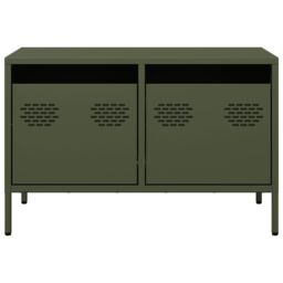 Berkfield Home TV Cabinet Olive Green 68x39x43.5 cm Cold-rolled Steel - thumbnail 4