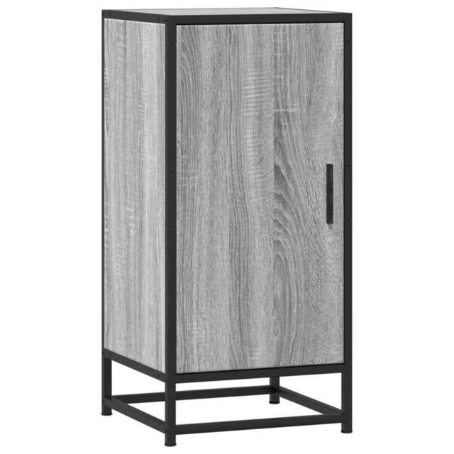 Berkfield Home Sideboard Grey Sonoma 35.5x35x76 cm Engineered Wood & Metal - image 1