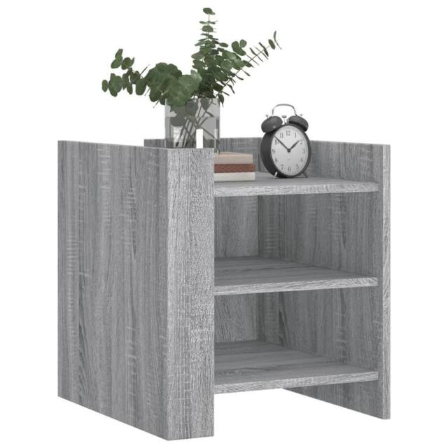 Berkfield Home Decorative Bedside Cabinet Grey Sonoma 45x50x50 cm Engineered Wood - Size: 45 x 50 x 50 cm - image 1