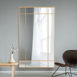 "MirrorOutlet Gold Contemporary Wall & Leaner Mirror 79"" X 47"" (200 x 120CM) - Size: 1 Pack" - thumbnail 6