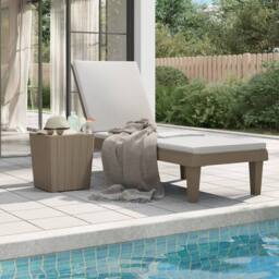 Berkfield Home Sun Lounger Light Brown 155x58x83 cm Polypropylene - Size: 155 x 58 x 83 cm - thumbnail 3