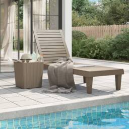 Berkfield Home Sun Lounger Light Brown 155x58x83 cm Polypropylene - Size: 155 x 58 x 83 cm - thumbnail 1
