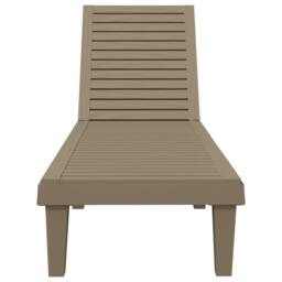 Berkfield Home Sun Lounger Light Brown 155x58x83 cm Polypropylene - Size: 155 x 58 x 83 cm - thumbnail 4