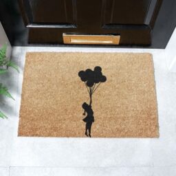 Artsy Mats Flying Balloon Doormat - Regular 60x40cm in Black - Size: 40 cm x 60 cm - thumbnail 2