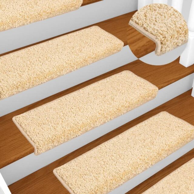 Berkfield Home Stair Mats 10 pcs 65x21x4 cm Brown - Size: Medium - image 1