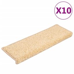 Berkfield Home Stair Mats 10 pcs 65x21x4 cm Brown - Size: Medium - thumbnail 2