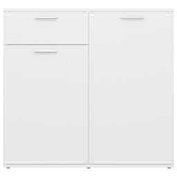 Berkfield Home Sideboard White 80x36x75 cm Engineered Wood - Size: 80 x 36 x 75 cm - thumbnail 6