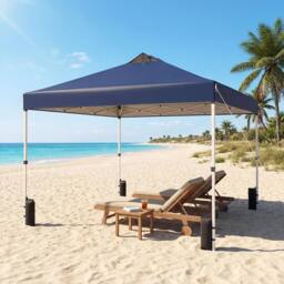 Costway 300 x 300 cm Pop up Canopy Tent 1 Person Easy Setup Gazebo Shelter in Blue - thumbnail 8