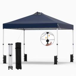 Costway 300 x 300 cm Pop up Canopy Tent 1 Person Easy Setup Gazebo Shelter in Blue - thumbnail 3