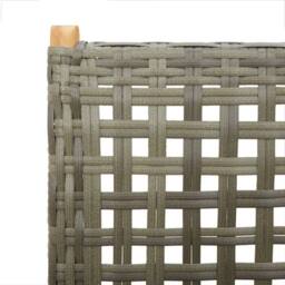 Berkfield Home Garden Chairs 2 pcs Grey Solid Wood Acacia & Poly Rattan - thumbnail 9